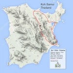 Custom Samui Bicycle Tours - Soi 1 Climb Tour Map